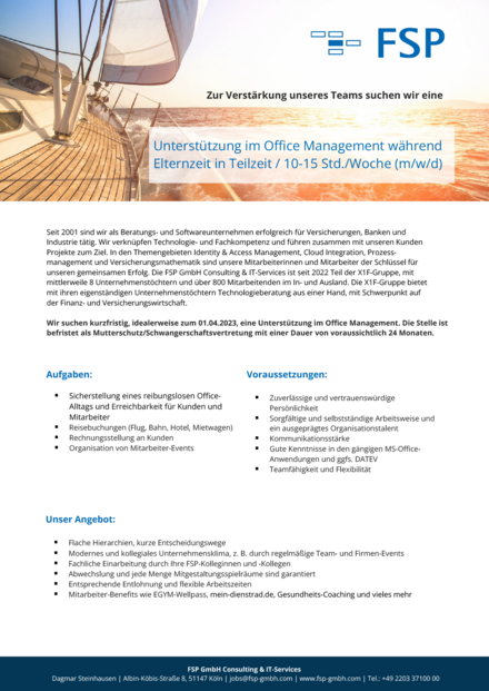 Unterstützung im Office Management
